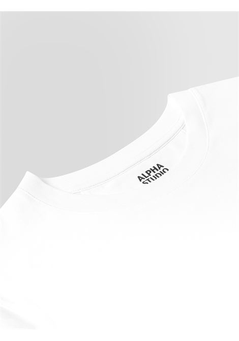 Alpha Studio t-shirt girocollo in jersey stretch bianco ALPHA STUDIO | T-shirt | AU-5300C1000